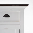 Halifax Accent Buffetkast 124 cm met 2 rotan manden | Wit/Bruin - afbeelding 14
