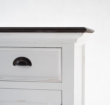 Halifax Accent Buffetkast 124 cm met 2 rotan manden | Wit/Bruin - afbeelding 15