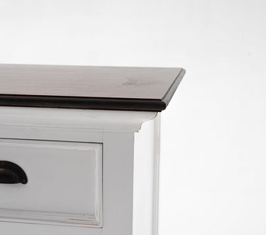 Halifax Accent Buffetkast 124 cm met 2 rotan manden | Wit/Bruin - afbeelding 16
