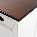 Halifax Accent Buffetkast 124 cm met 2 rotan manden | Wit/Bruin - afbeelding 17