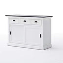 Halifax Contrast Buffetkast met schuifdeuren 124 cm | Wit/Zwart - afbeelding 12