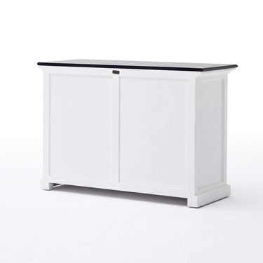 Halifax Contrast Buffetkast met schuifdeuren 124 cm | Wit/Zwart - afbeelding 15
