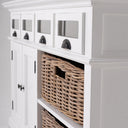 Halifax Buffetkast met 2 rotan manden 125 cm | Wit - afbeelding 9