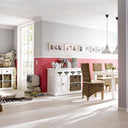 NovaSolo Halifax Buffetkast met 2 rotan manden 125 cm | Wit - Mooier Thuis