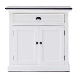 Halifax Contrast Dressoir 90 cm - wit en zwart - Mooier Thuis