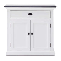 Halifax Contrast Dressoir 90 cm | Wit/Zwart - Mooier Thuis