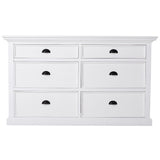 Halifax Commode 145 cm met 6 lades dressoir - wit - Mooier Thuis