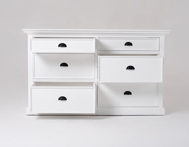 Halifax Commode 145 cm met 6 lades | Wit - afbeelding 18