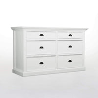 Halifax Commode 145 cm met 6 lades | Wit - afbeelding 2