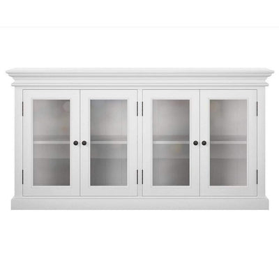 Halifax Vitrine mit 4 Glastüren | Weiß