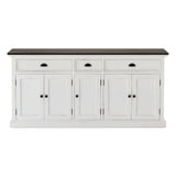 Halifax Accent Dressoir 180 cm met 3 lades en 5 deuren - wit en bruin - Mooier Thuis