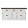 Halifax Accent Dressoir 180 cm met 3 lades en 5 deuren - wit en bruin - Mooier Thuis