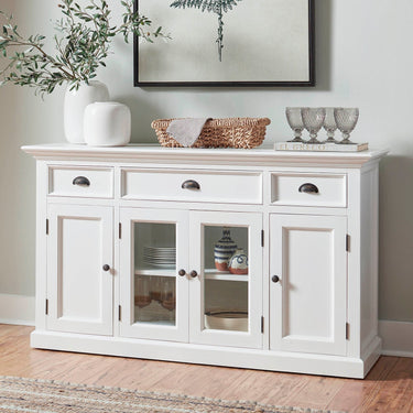 NovaSolo Halifax Dressoir met 4 deuren en 3 lades | Wit
