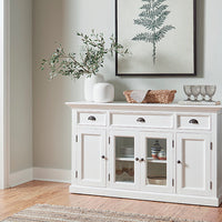 NovaSolo Halifax Dressoir met 4 deuren en 3 lades | Wit - Mooier Thuis