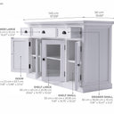 Halifax Dressoir met 4 deuren en 3 lades | Wit - afbeelding 4