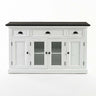 Halifax Contrast Buffetkast 145 cm met 4 deuren en 3 lades - wit en zwart - Mooier Thuis