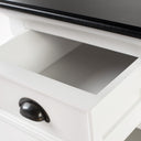 Halifax Contrast Buffetkast 145 cm met 4 deuren en 3 lades | Wit/Zwart - afbeelding 4
