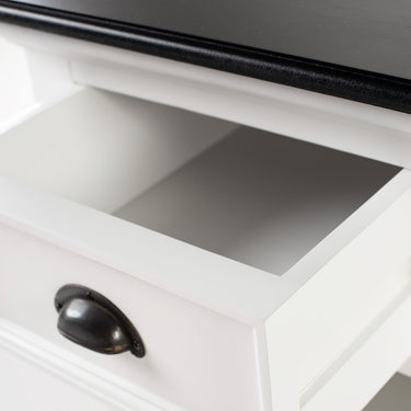 Halifax Contrast Buffetkast 145 cm met 4 deuren en 3 lades | Wit/Zwart - afbeelding 4