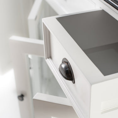 Halifax Contrast Buffetkast 145 cm met 4 deuren en 3 lades | Wit/Zwart - afbeelding 5