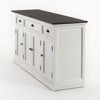 NovaSolo Halifax Contrast Dressoir 145 cm met 4 deuren en 3 lades | Wit/Zwart