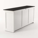 Halifax Contrast Dressoir met 6 glazen deuren 200 cm | Wit/Zwart - afbeelding 13