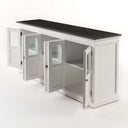 Halifax Contrast Dressoir met 6 glazen deuren 200 cm | Wit/Zwart - afbeelding 4