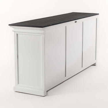 Halifax Contrast Buffetkast met 4 glazen deuren 145 cm | Wit/Zwart - afbeelding 9