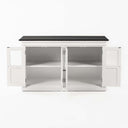 Halifax Contrast Buffetkast met 4 glazen deuren 145 cm | Wit/Zwart - afbeelding 2