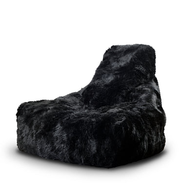 Sitzsack Mighty-B Lammfell - Schwarz