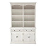 Provence Buffetkast met Opzetkast 8 vakken 145 cm boekenkast - wit - Mooier Thuis