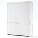 Halifax dressoir met opzetkast en 4 rotan manden | Wit - afbeelding 10