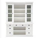 Halifax dressoir met opzetkast en 4 rotan manden | Wit - afbeelding 3