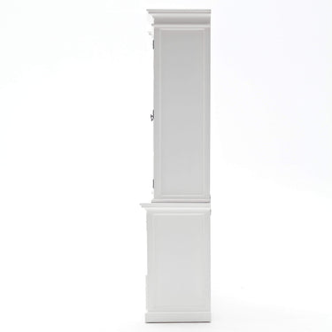 Halifax dressoir met opzetkast en 4 rotan manden | Wit - afbeelding 8
