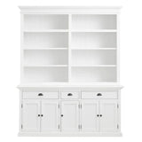 Halifax Boekenkast 180 cm met 5 deuren en 3 lades - wit - Mooier Thuis