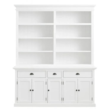Bücherregal mit Aufsatzschrank – 5 Türen und 3 Schubladen