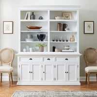 NovaSolo Halifax Boekenkast 180 cm met 5 deuren en 3 lades | Wit