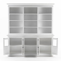 NovaSolo Halifax Vitrinekast met 6 glazen deuren 200 cm | Wit
