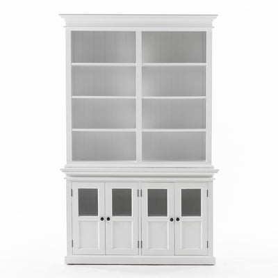 Halifax Vitrine mit 4 Glastüren | Weiß