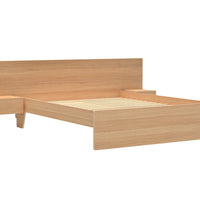 Bett mit Nachttischen Eichenfurnier 140 cm