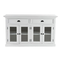 Halifax Buffetkast met glazen deuren 145 cm | Wit - Mooier Thuis