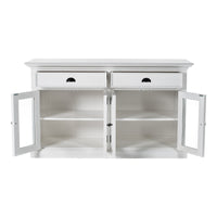 NovaSolo Halifax Buffetkast met glazen deuren 145 cm | Wit