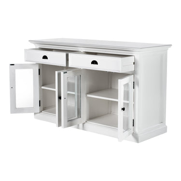 Halifax Buffetkast met glazen deuren 145 cm | Wit - afbeelding 3