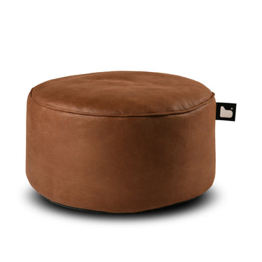 Zitpoef Leatherlook - Kastanjebruin