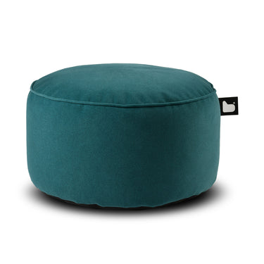 Sitzpouf Wildleder - Blaugrün