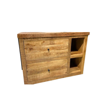 Badkamermeubel mangohout 110 cm bruin