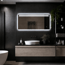 Badkamerspiegel Ambi 120×60 cm met dimbare LED en anticondens