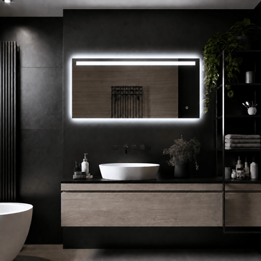 Badkamerspiegel Ambi 120×60 cm met dimbare LED en anticondens