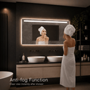 Badkamerspiegel Ambi 120×60 cm met dimbare LED en anticondens