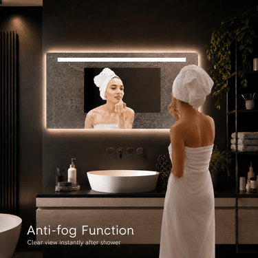 Badkamerspiegel Ambi 80×60 cm met dimbare LED en anticondens