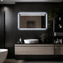 Badkamerspiegel Ambi 100×60 cm met dimbare LED en anticondens